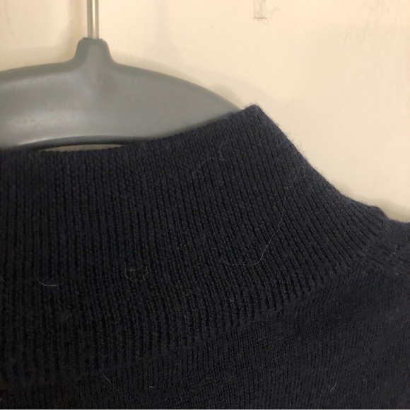 Men’s Brooks Brothers quarter zip merino wool blend black lightweight sweater M - Picture 7 of 9